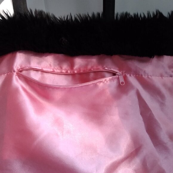 Great Big Black Cuddly Fabulous Faux Fur Emotional Support Shoulder Bag/Tote - Picture 3 of 8